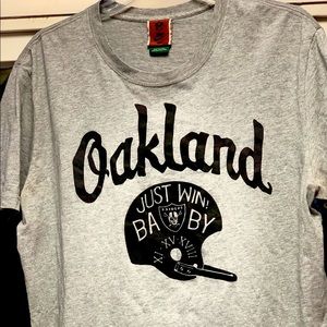 Vintage Nike Oakland Raider shirt. Just Win Baby